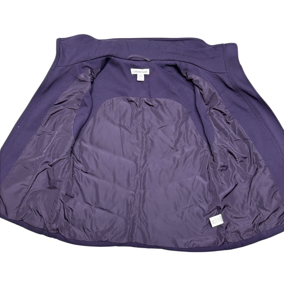 vest outdoor COLDWATER CREEK XS/S purple rayon knit blend zipz - Picture 5 of 11
